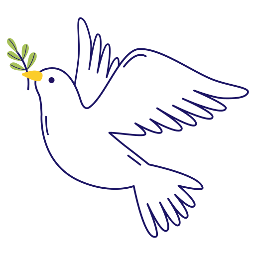 La paloma de la paz representando la serenidad y la presencia de Dios en la vida de las madres cristianas y católicas.